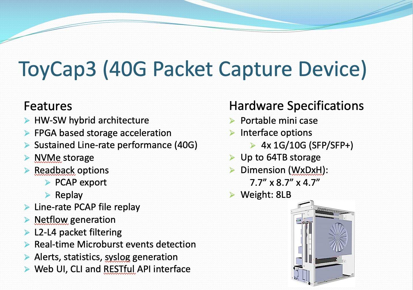 ToyCap3 Portable Packet Capture 40G